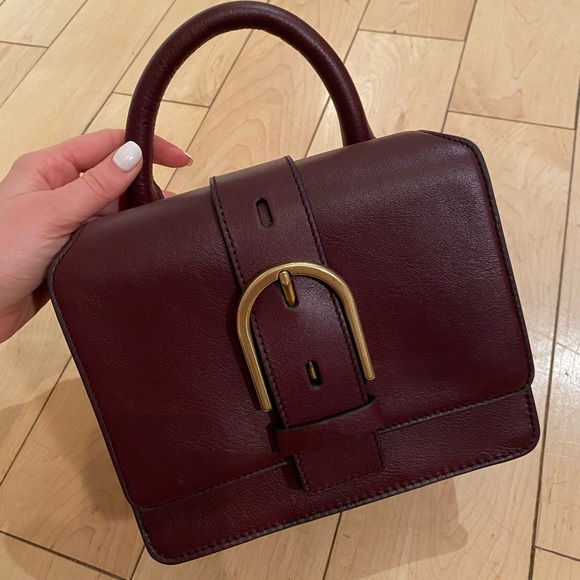 Fossil Wiley Top Handle Leather Buckle 